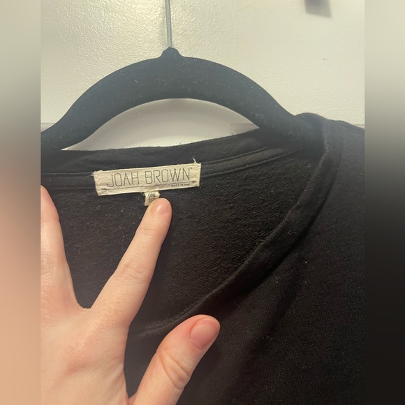 JOAH BROWN Queen Crop Hacci Tee Black O/S GUC - Picture 6 of 10